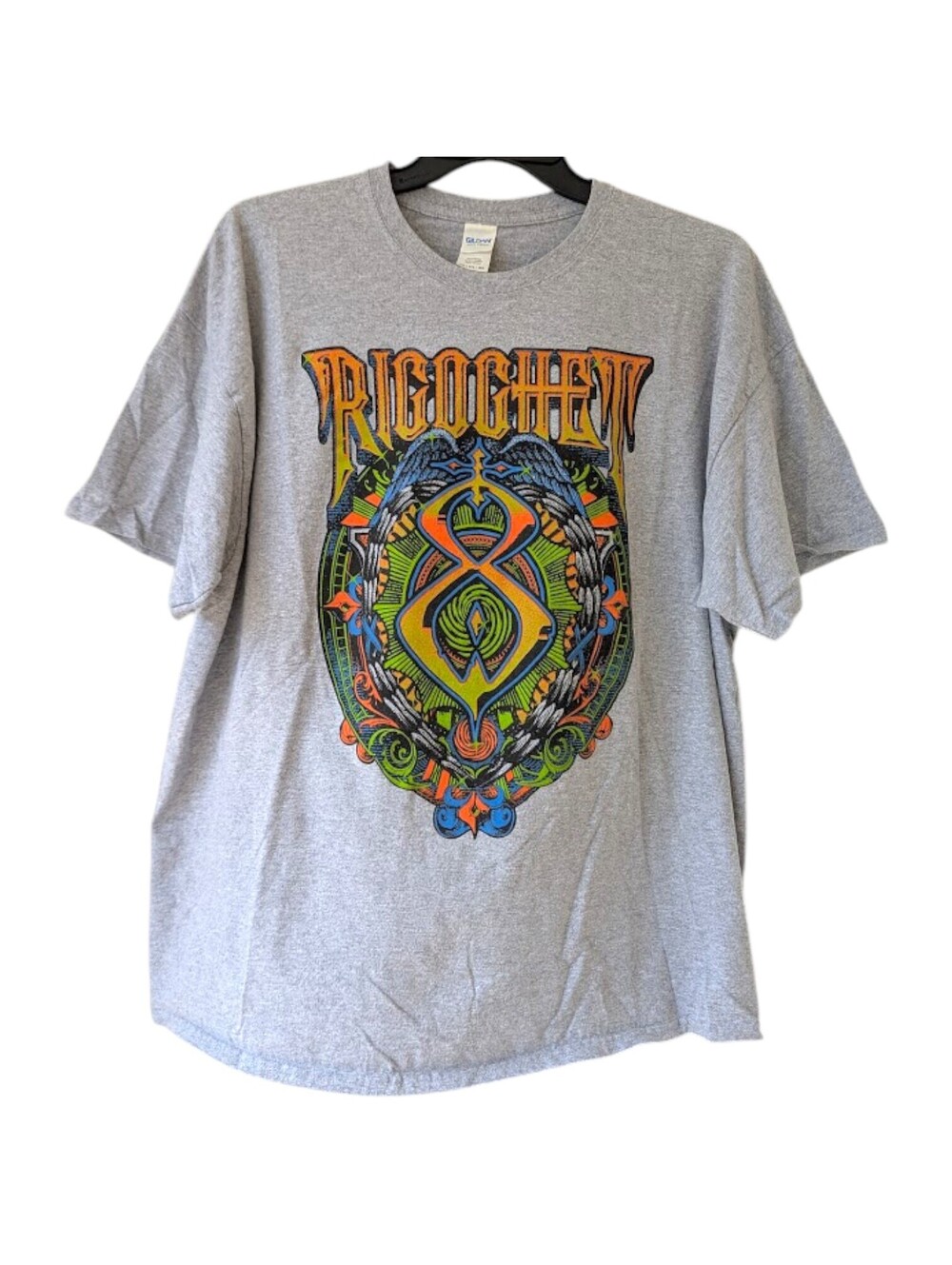 Vintage Ricochet Shirt 2XL Gray WWE Pro Wrestling Tees Floral Festival Graphic